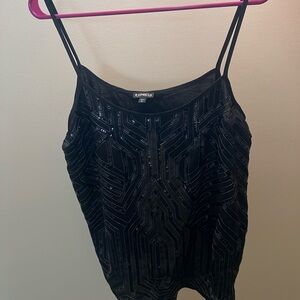 Express Black Sequin Camisole